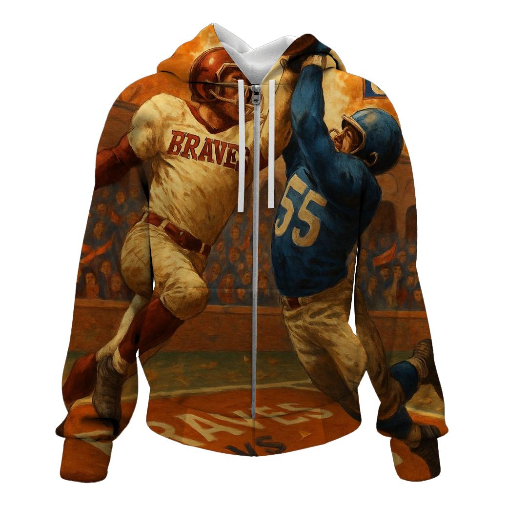 Autumn Gridiron Duel lightweight hoodies