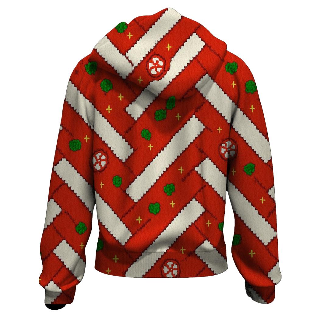 Candy Cane Herringbone Design premium hoodies