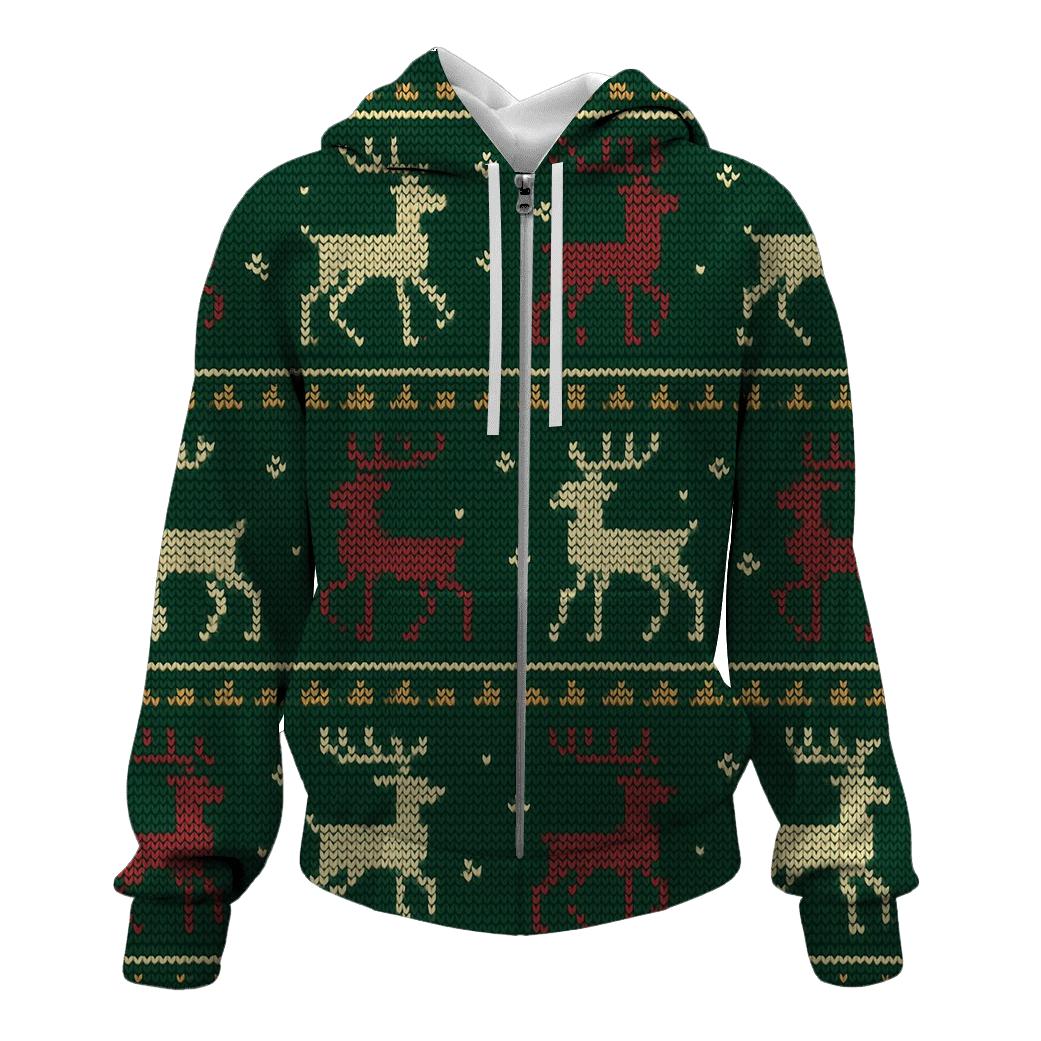 Reindeer Ribbon Carousel Design hoodie designs