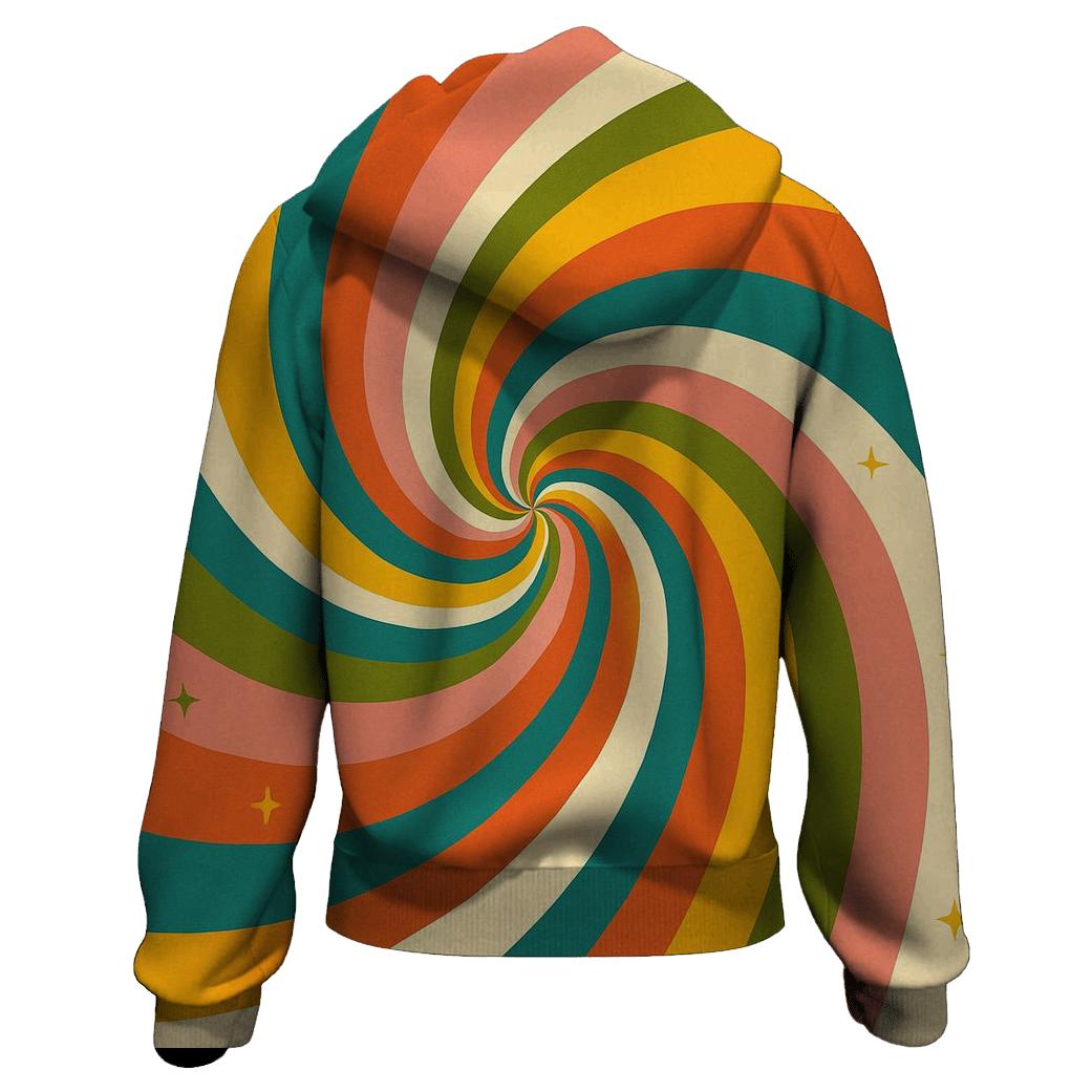 Groovy Rainbow Swirl hoodies fashion