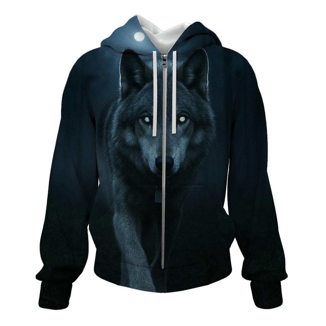 Trail Camera Night Stare embroidered hoodies