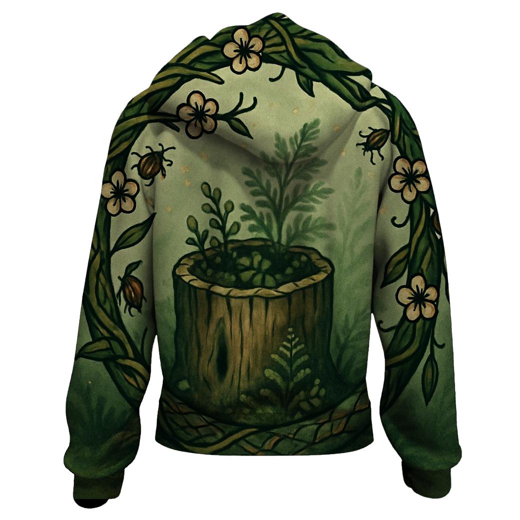 Verdant Ouroboros Grove premium hoodies