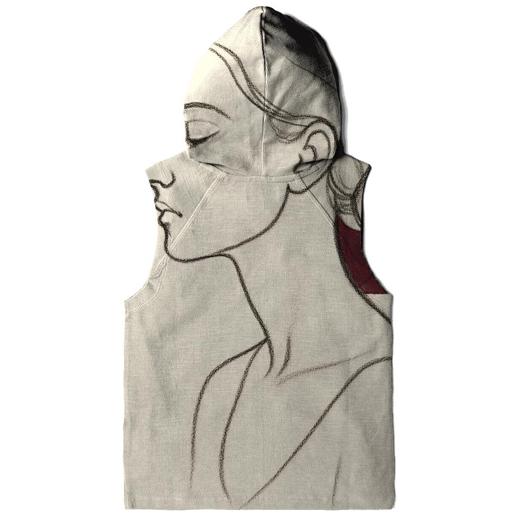 Minimal Line Art Portrait heavyweight hoodies