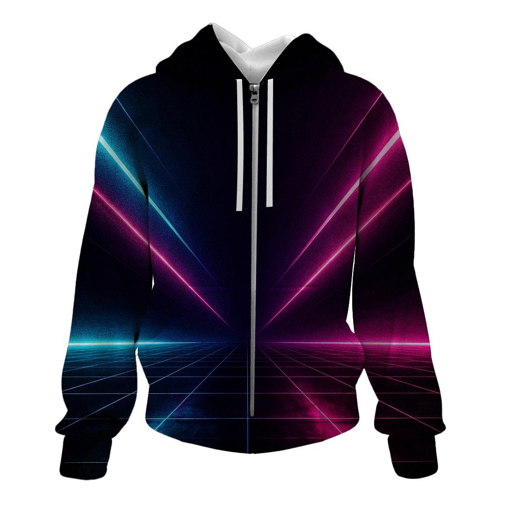 Neon Grid Surge premium hoodies