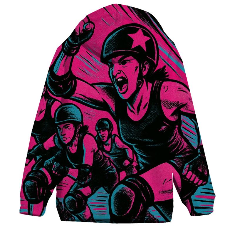 Roller Derby Neon Riot embroidered hoodies