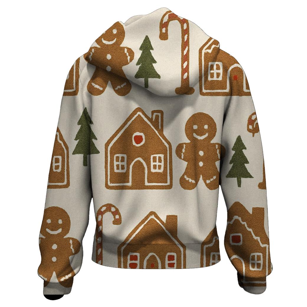 Gingerbread Village Parade Design embroidered hoodies