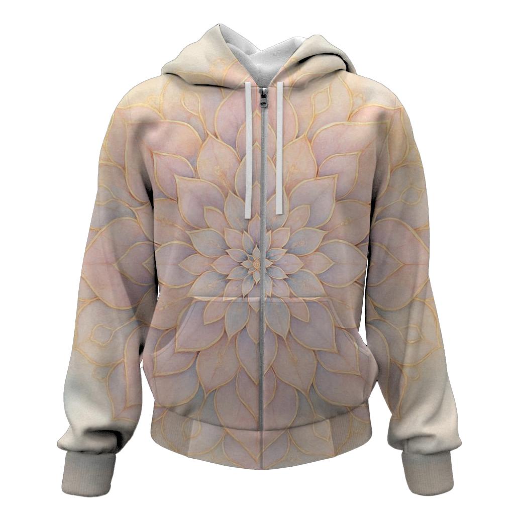 Lotus Harmony embroidered hoodies