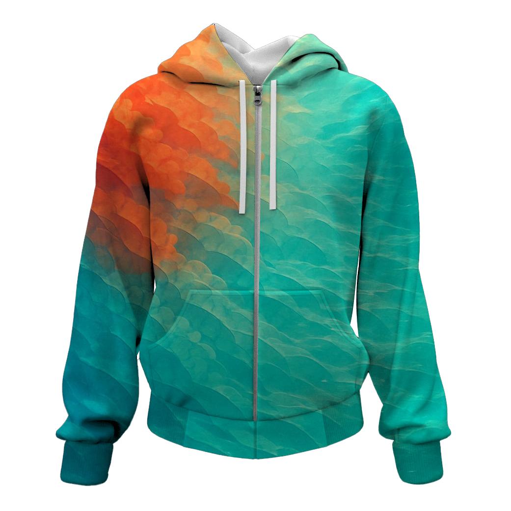 Coral Reef Wash lightweight hoodies