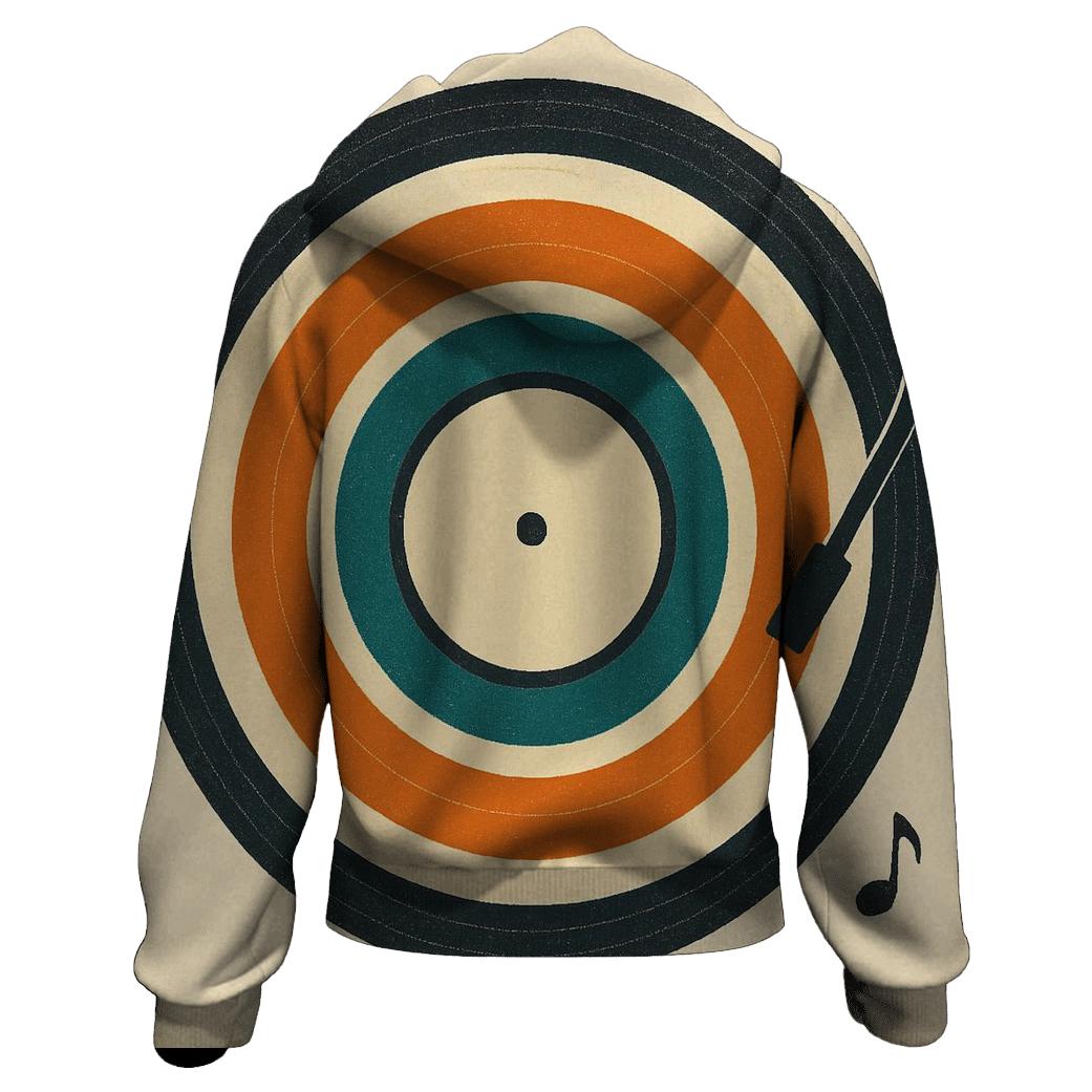 Vinyl Record Radiance printed hoodies