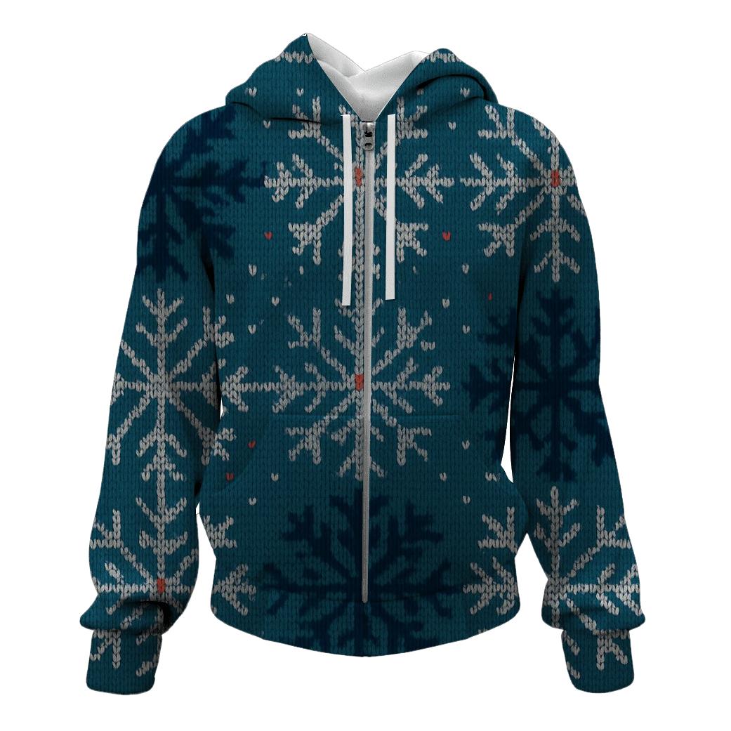 Festive Snowflake Brickwork Design designer hoodies