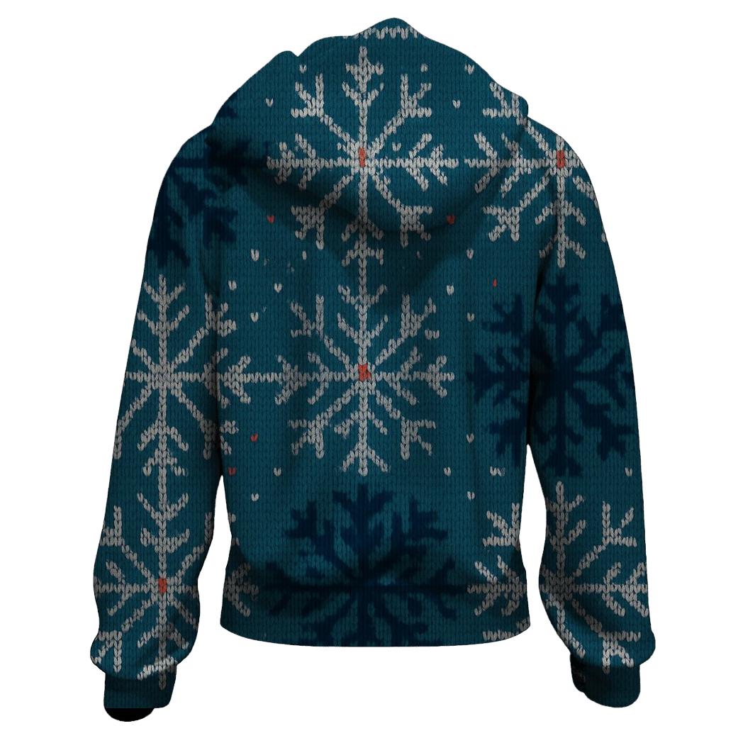 Festive Snowflake Brickwork Design designer hoodies