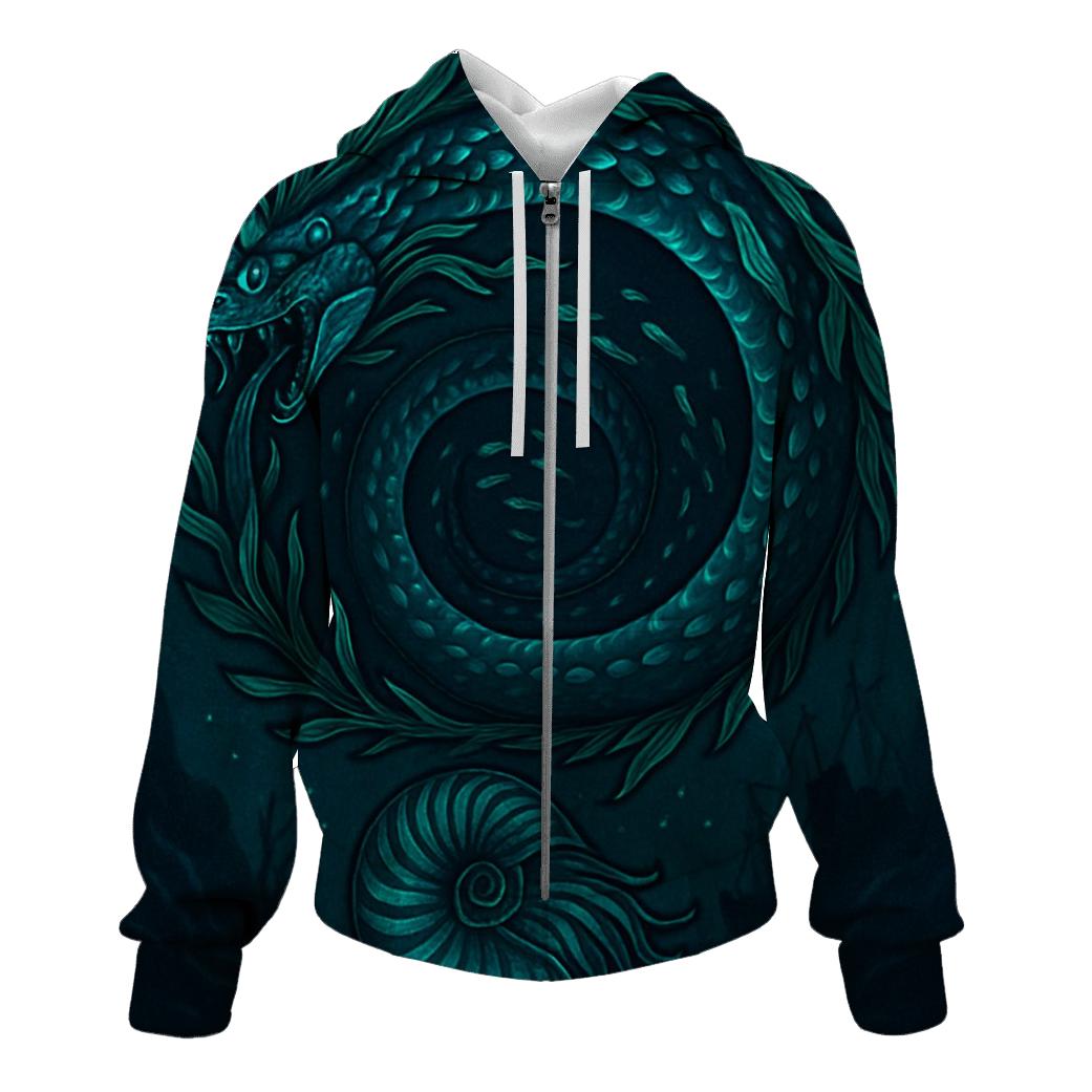 Tidal Ouroboros Of The Deep heavyweight hoodies