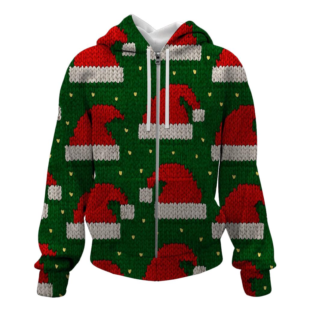Santa Hat Scatter Bands Design graphic hoodies