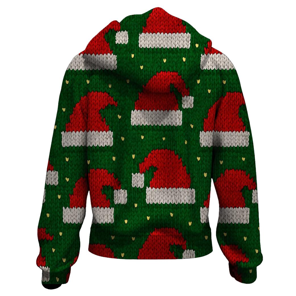 Santa Hat Scatter Bands Design graphic hoodies