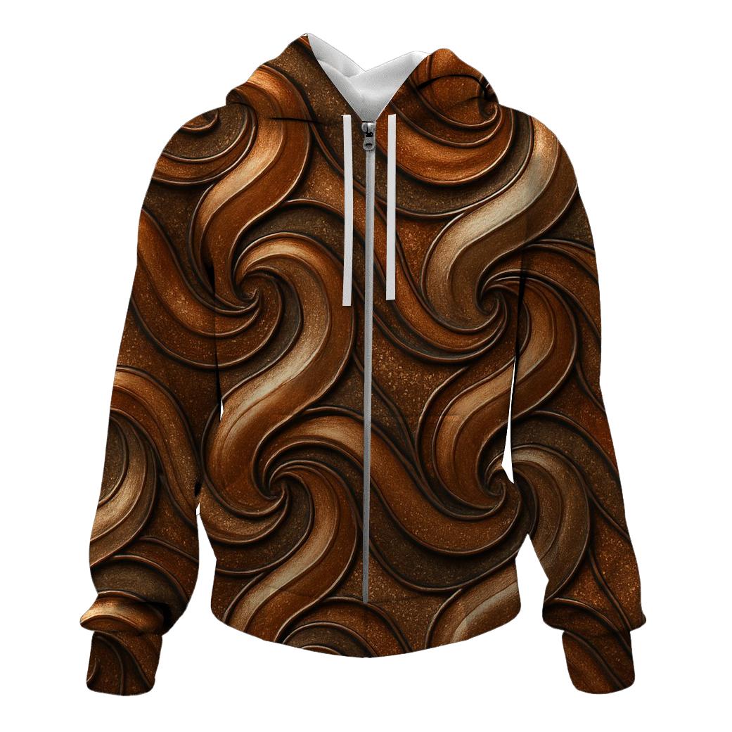 Copper Ripple Lattice designer hoodies