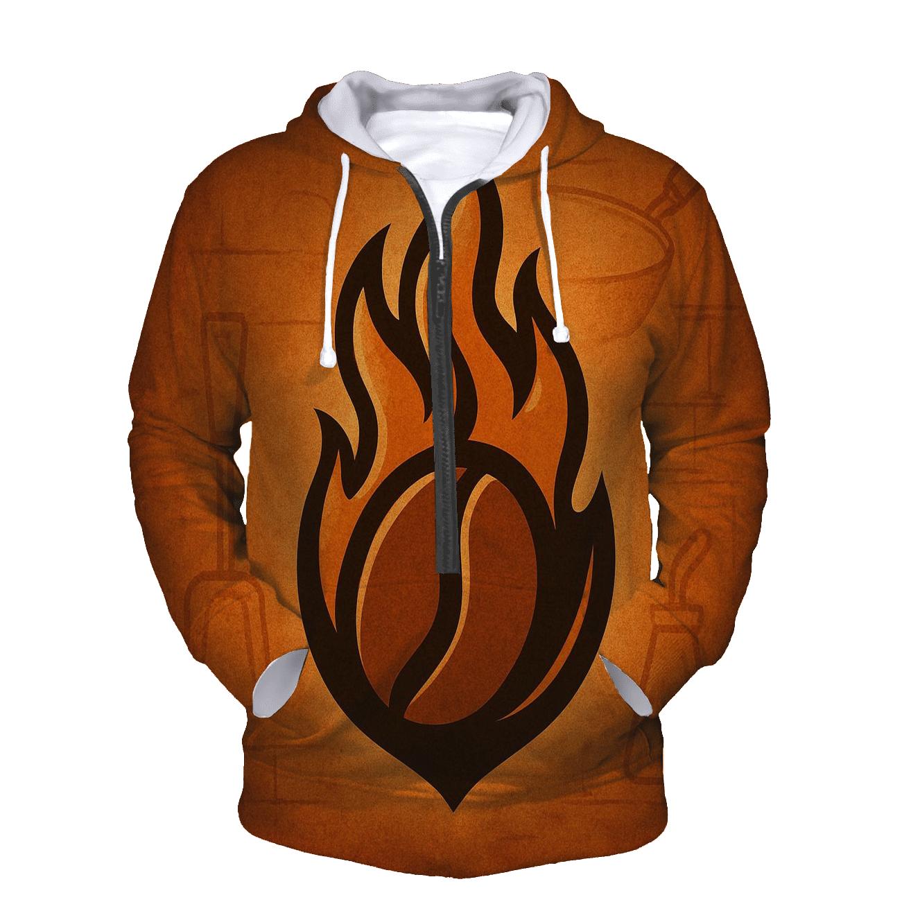 Roast Flame Emblem printed hoodies