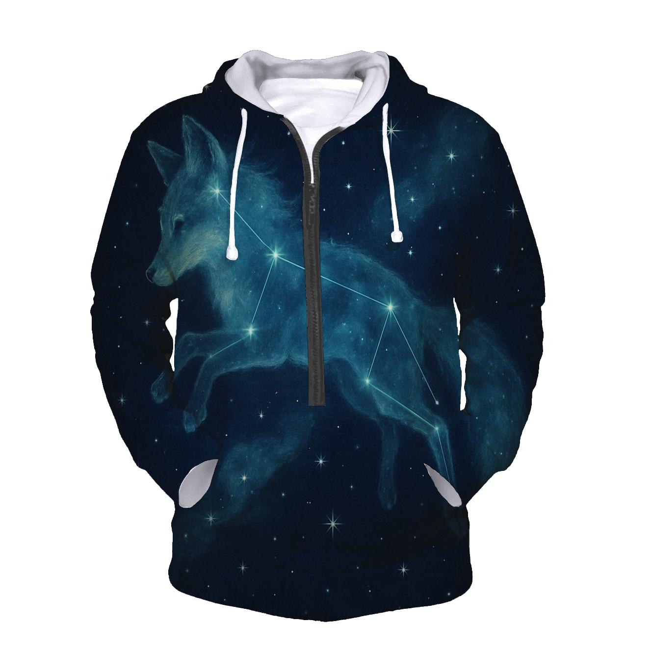 Celestial Fox Constellation lightweight hoodies