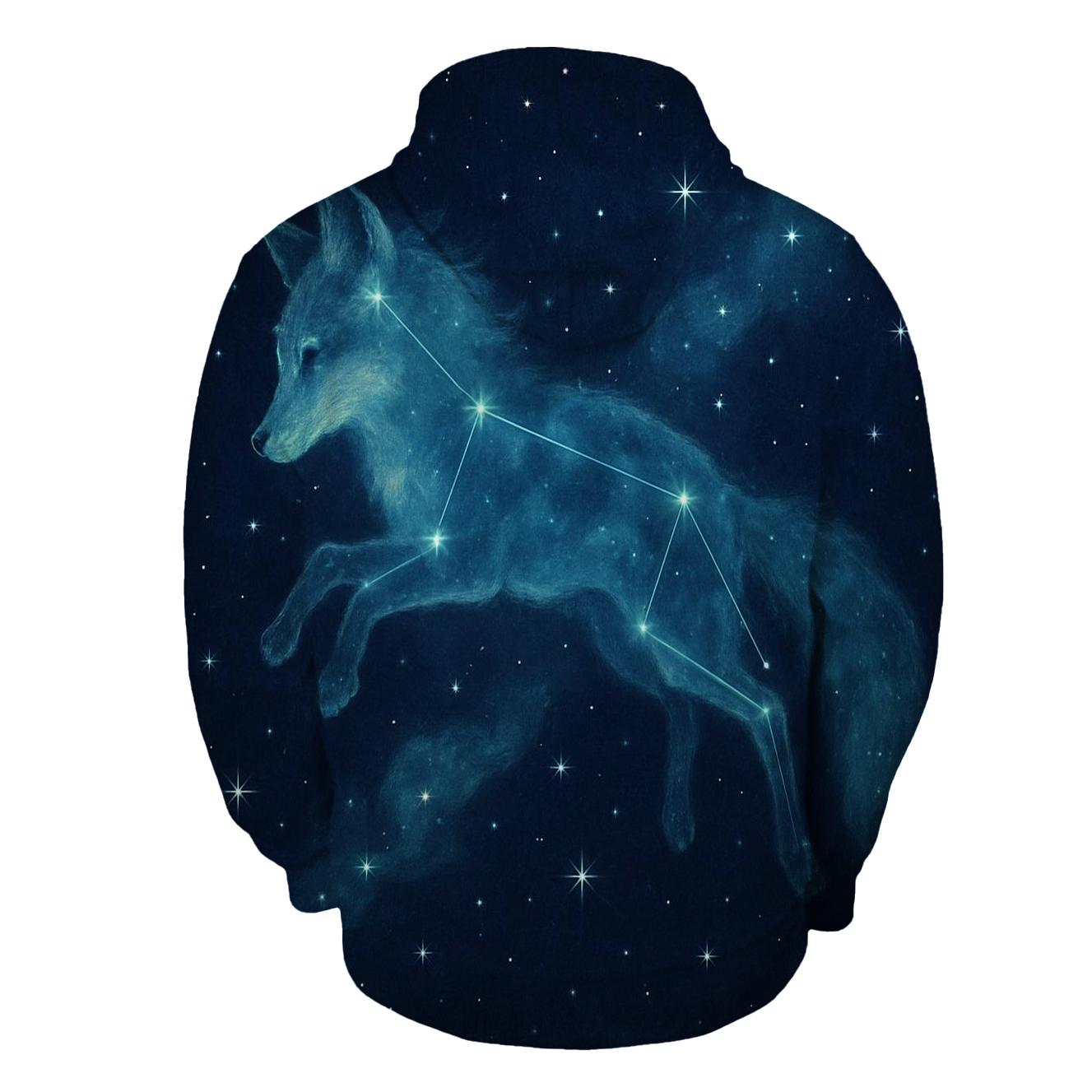 Celestial Fox Constellation lightweight hoodies