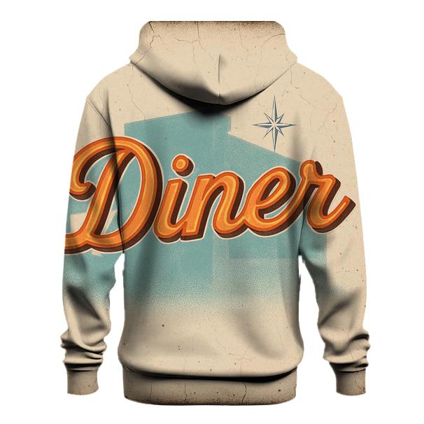 Distressed Diner Neon Sign hoodie designs