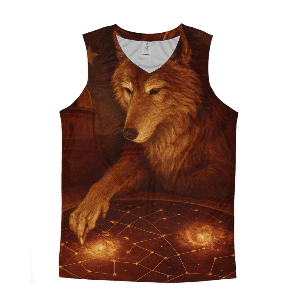 Celestial Cartographer Wolf custom tank tops