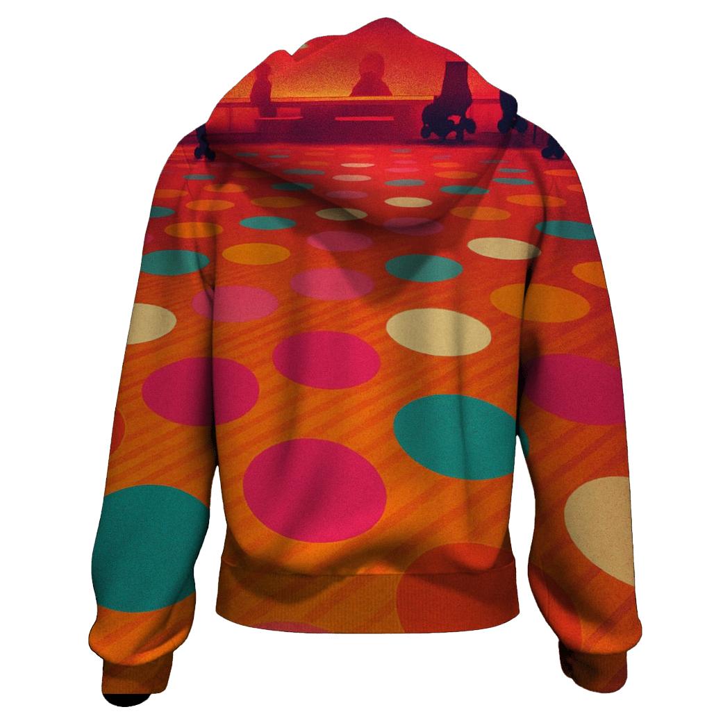Orange Roller Rink embroidered hoodies