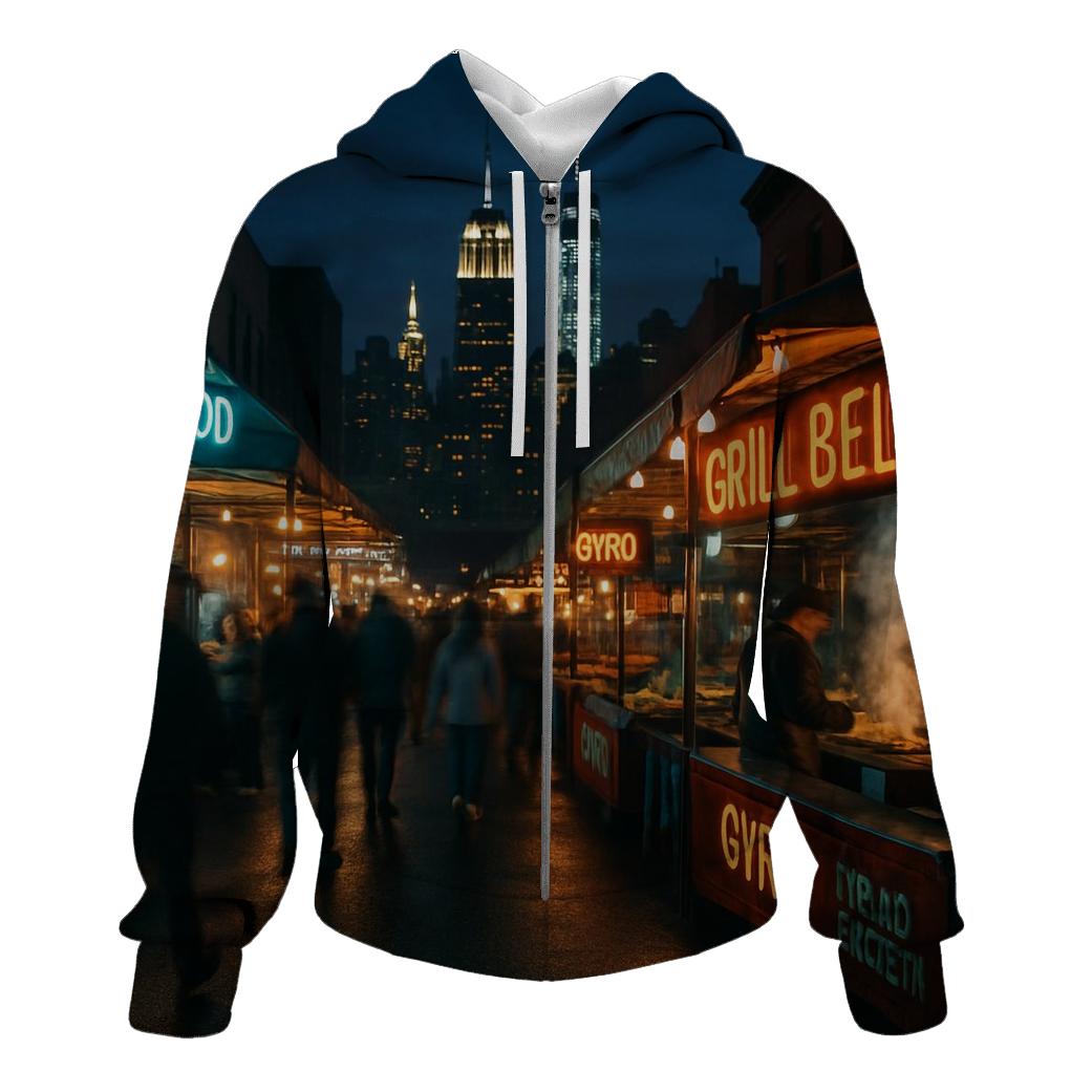 Night Market Alley With Skyline Vista hoodies fashion