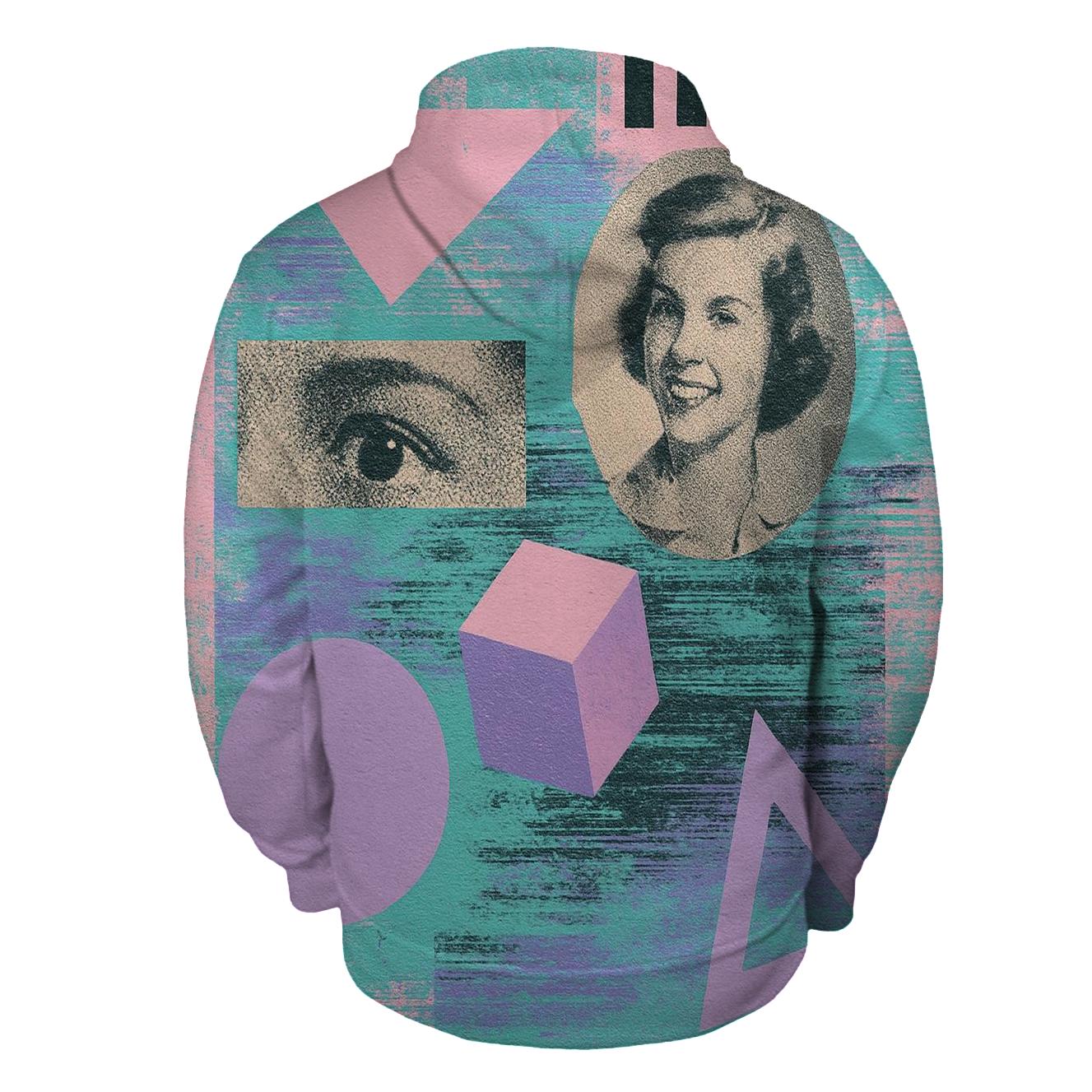 Abstract Vaporwave Collage graphic hoodies
