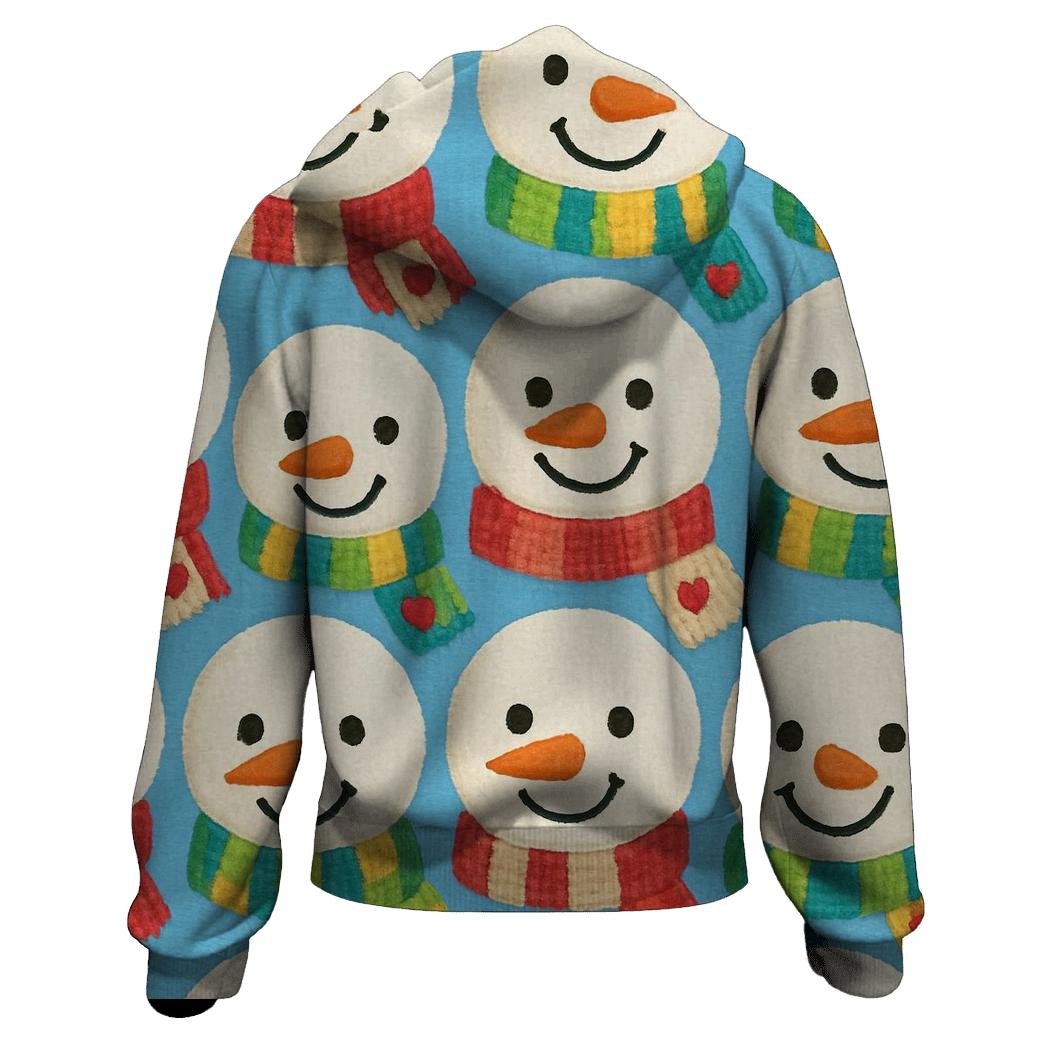 Snowman Scarf Grid Design hoodie designs
