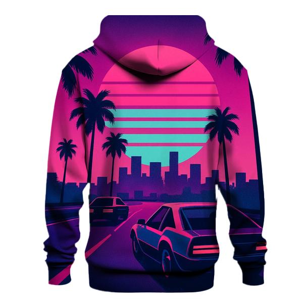 Neon Sunset Boulevard designer hoodies