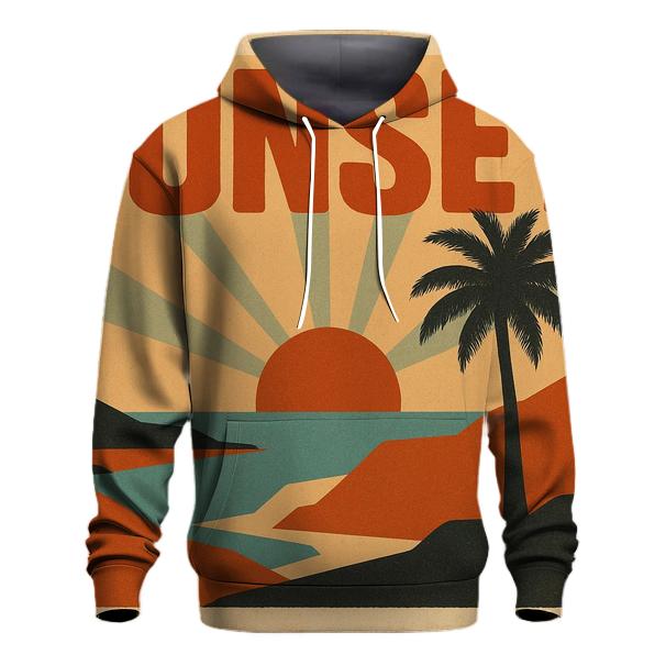 Vintage Travel Poster Sunset pullover hoodies