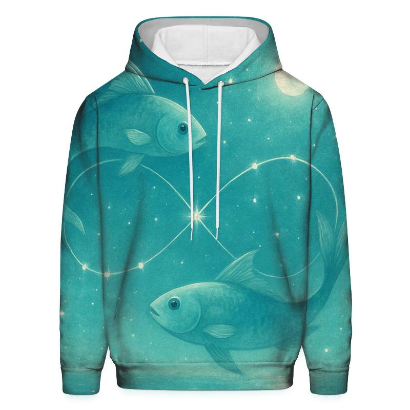 Pisces Cosmic Fish Dream Scene hoodies fashion