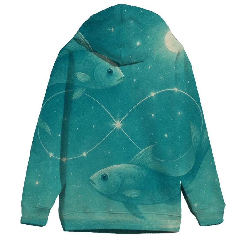 Pisces Cosmic Fish Dream Scene hoodies fashion