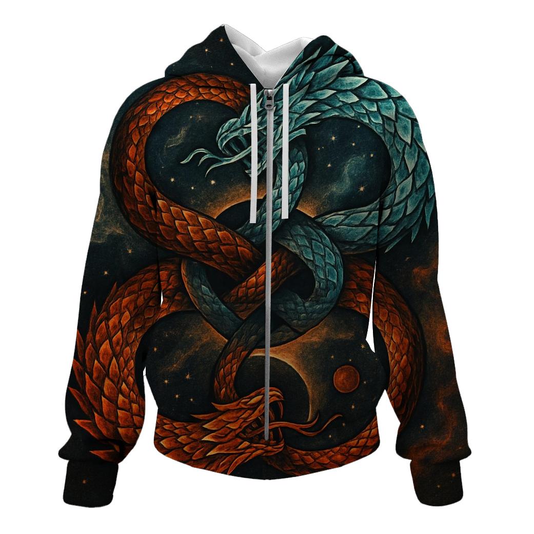 Binary Ouroboros Twin Souls hoodie trends