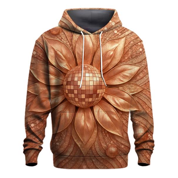 Rose Gold Disco Bloom pullover hoodies
