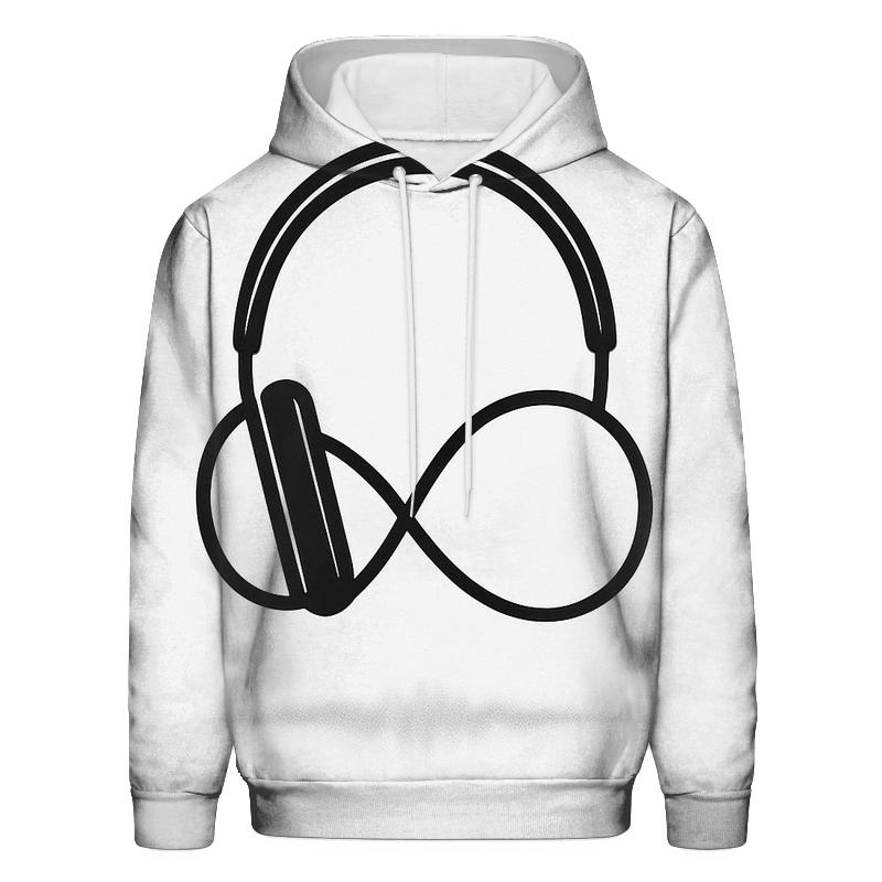 Headphone Loop Minimal printed hoodies