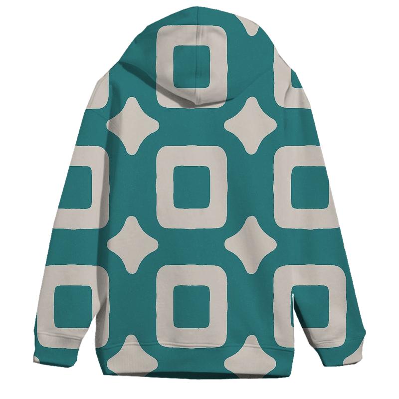 Itajime Clamp Grid graphic hoodies