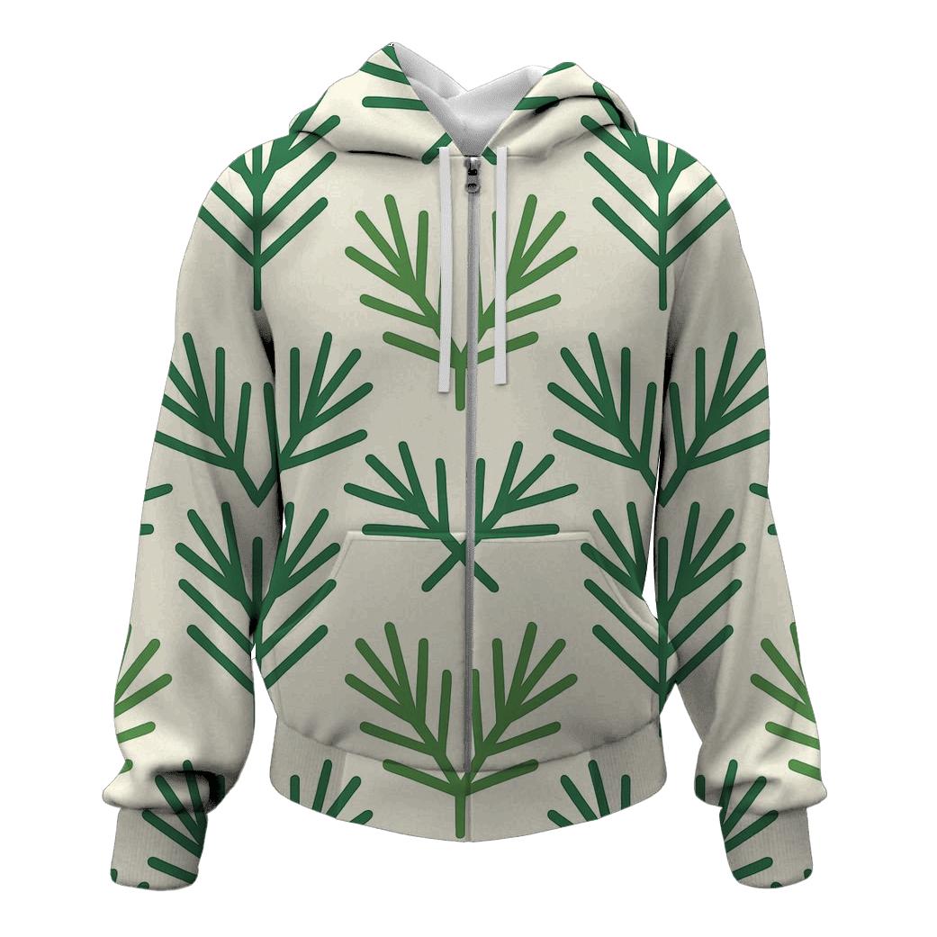 Pine Needle Lattice printed hoodies
