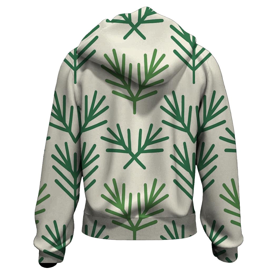 Pine Needle Lattice printed hoodies