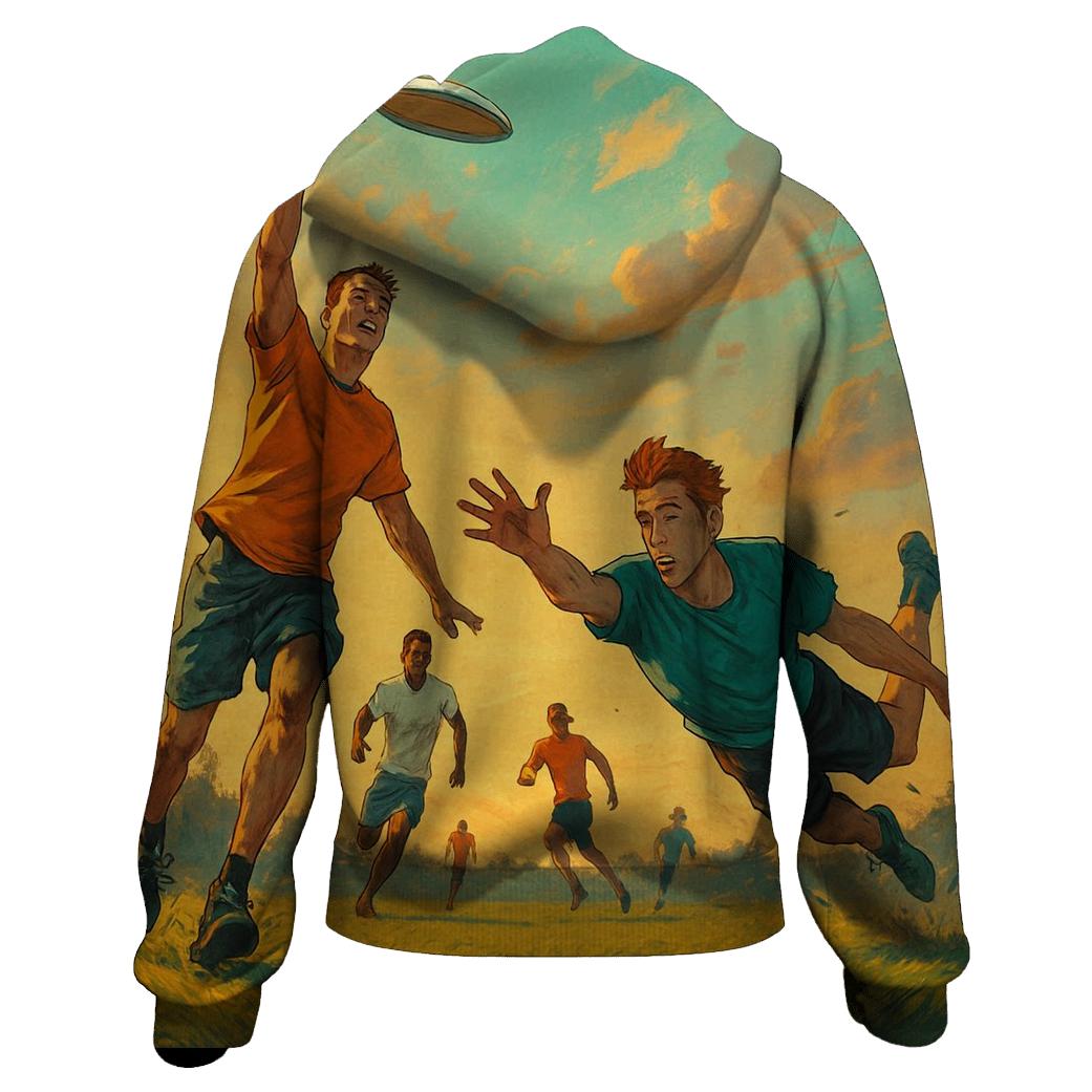 Ultimate Frisbee Sunset Game custom hoodies