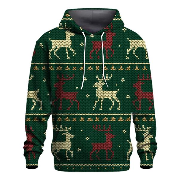 Reindeer Ribbon Carousel Design zip-up hoodies
