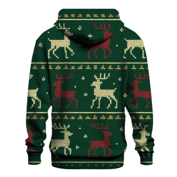 Reindeer Ribbon Carousel Design zip-up hoodies