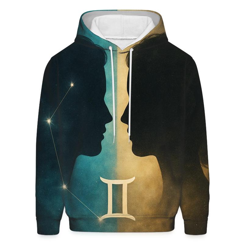 Gemini Twin Nebula Portrait pullover hoodies