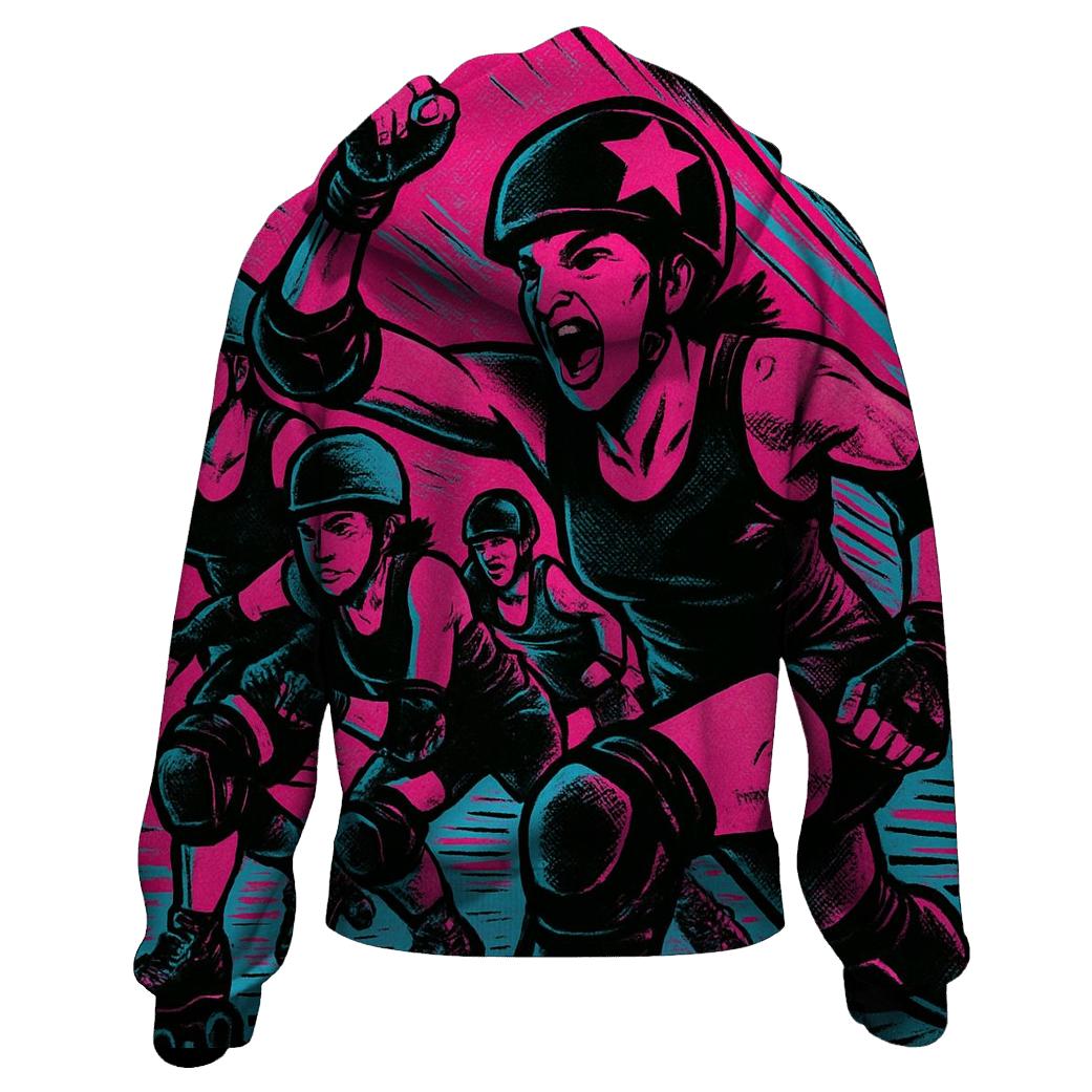 Roller Derby Neon Riot lightweight hoodies