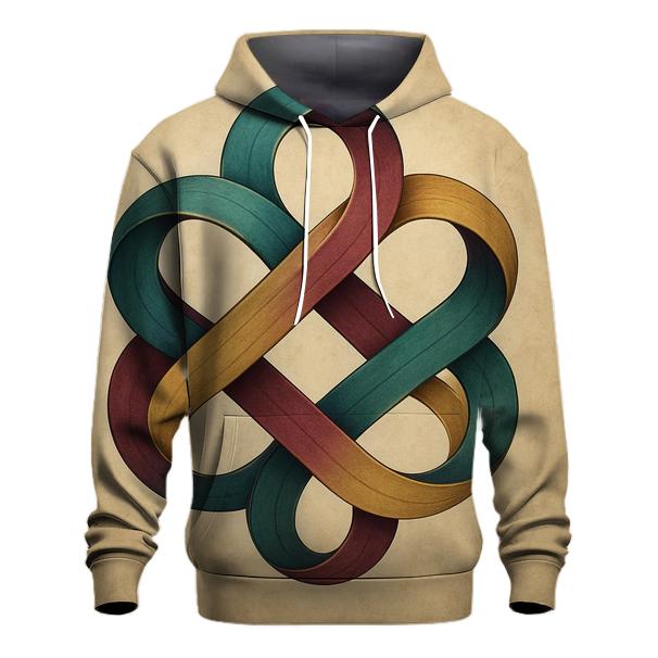 Infinite Knot embroidered hoodies