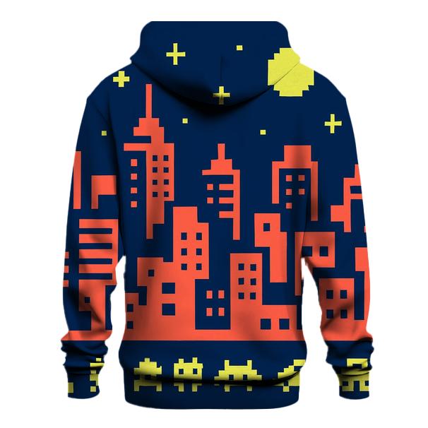 Arcade Pixel Skyline hoodie designs