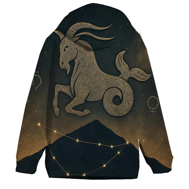 Capricorn Mountain Goat Nebula lightweight hoodies