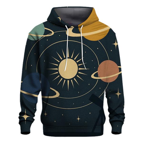 Retro Cosmic Orbit designer hoodies