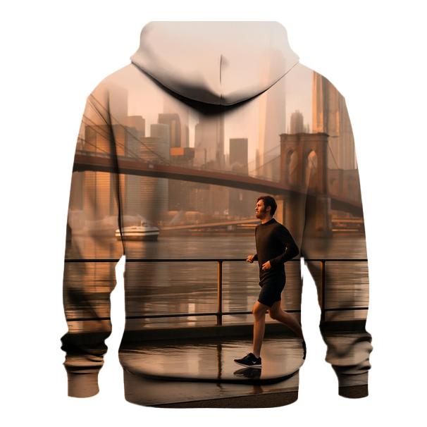 Sunrise Reflections Over Lower Manhattan printed hoodies