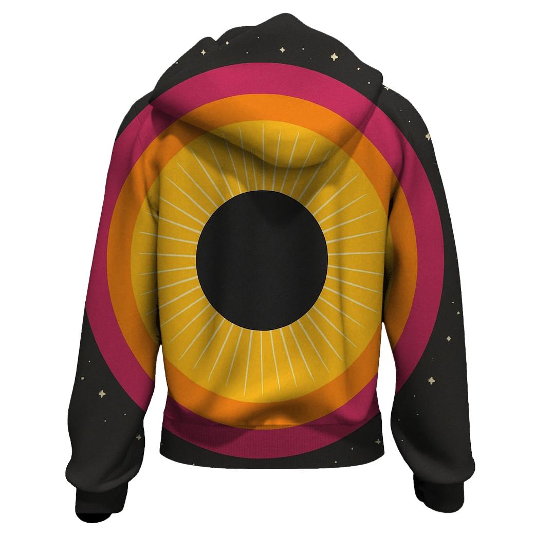 Eclipse Corona Rings embroidered hoodies
