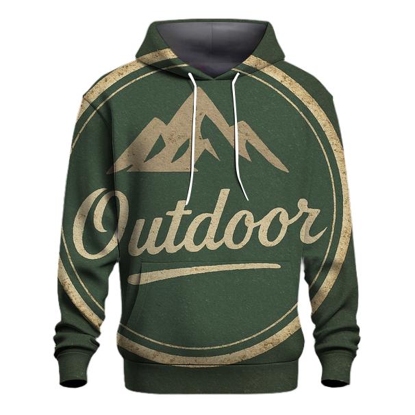 Weathered Mountain Lodge Badge heavyweight hoodies